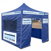 Commercial Grade Pop Up Gazebo Tent & Frame (4 Sides, Valance And Roof) 3x3m