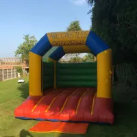 Multi Coloured 10x12 Roofed Bouncy Castle