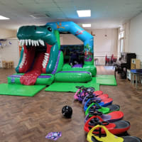 3d Dinosaur Bouncy Castle With Slide