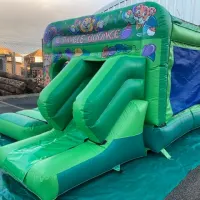 17x12  X 8ft 10 High Jungle Box Castle With Slide