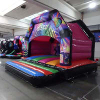 Adult Disco Bouncy Castle Coloured