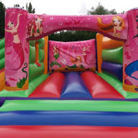 Mermaid Multi Coloured Slide Bouncy Castle