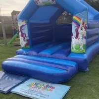 Unicorn Blue Bouncy Castle