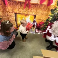 Santa Grotto And Real Life Santa