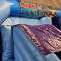 Christmas Theme Disco Bouncy Castle Slide Combo