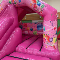 Pink Partytime Castleslide 12ft X 15ft