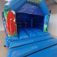 Blue Dino Bouncy Castle