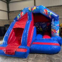 Red Party Combi Bouncy Castle And Slide