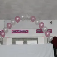 Helium Filled Table Balloon Arch