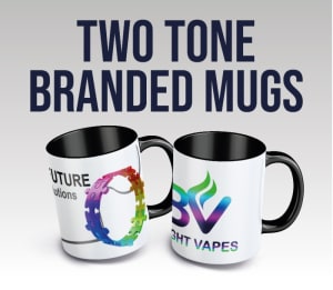 11 Oz (350ml) Branded Two Colour / Tone Mugs