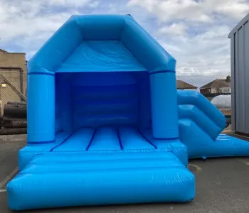 14 X17 A Frame Light Blue Slide Bounce Combi Castle