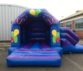 14 X17 A Frame Purple And Blue Slide Bounce Combi Castle