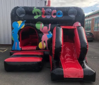 17x12 Disco Red And Black Box Castle With Front Slide