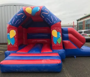 14 X17 A Frame Red And Blue Slide Bounce Combi Castle