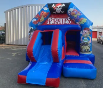 17x12x10ft High A Frame Red And Blue Front Slide Bouncy Combi Castle