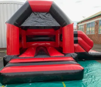 14 X17 A Frame Red And Black Slide Bounce Combi Castle