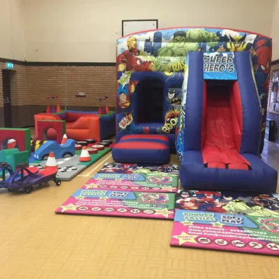 Bounce And Slide Combo With Superhero Theme For Hire