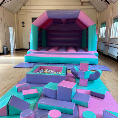 Pastel Bouncy Castle And Pastel Soft Play