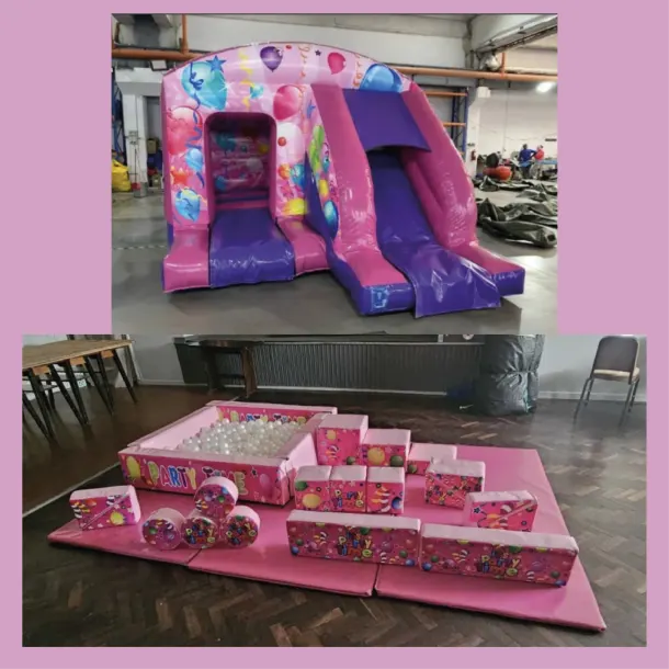 Pink And Purple Party Front Box Combi Disco Package