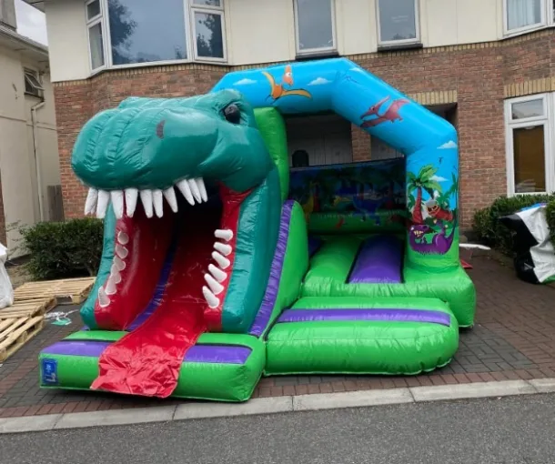 Dinosaur Bouncy Castle And Slide