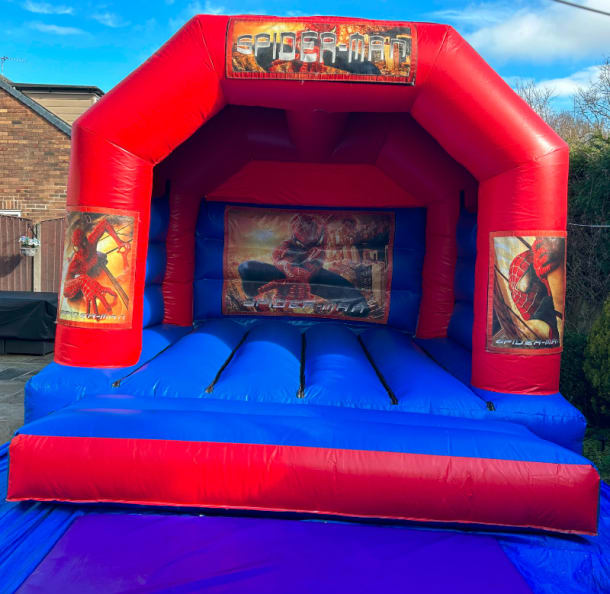 15ft X 12ft Blue And Red Castle - Spiderman Theme