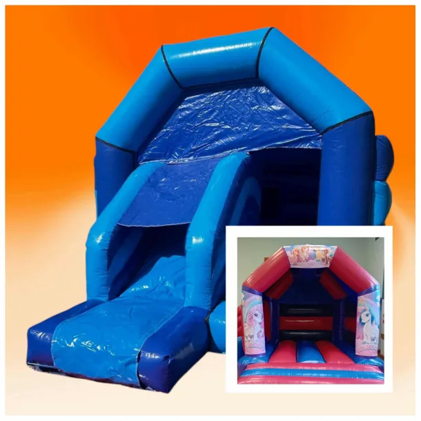 Unicorn And Ponies Blue Front Slide