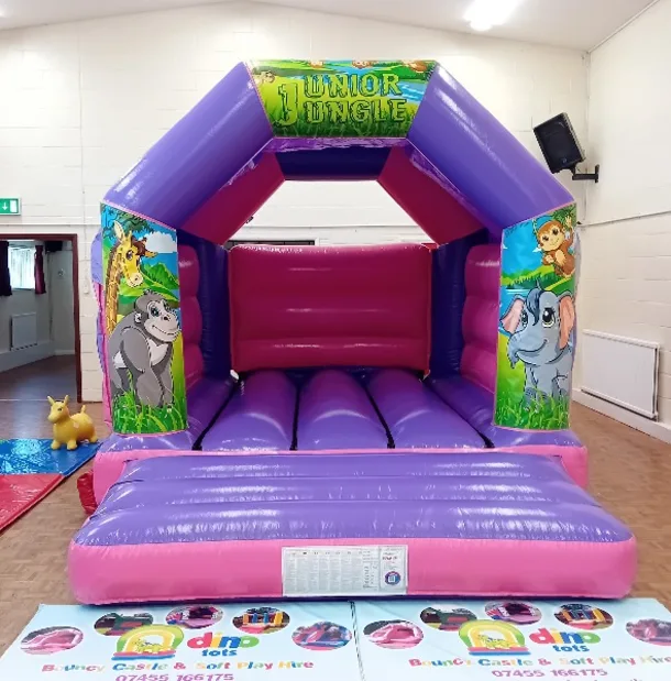 Pink Purple Bouncy Castle 11x15 Jungle Theme