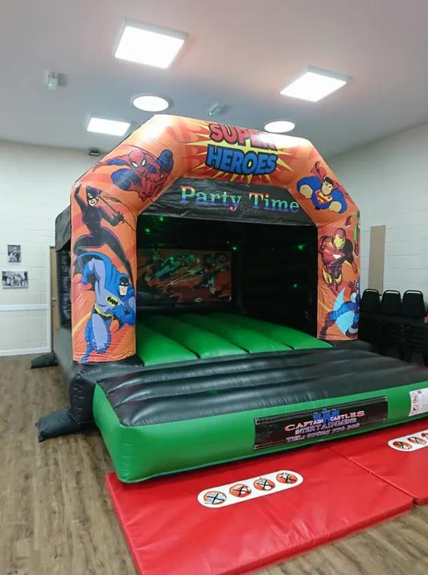 Super Heroes Disco Bouncy Castle