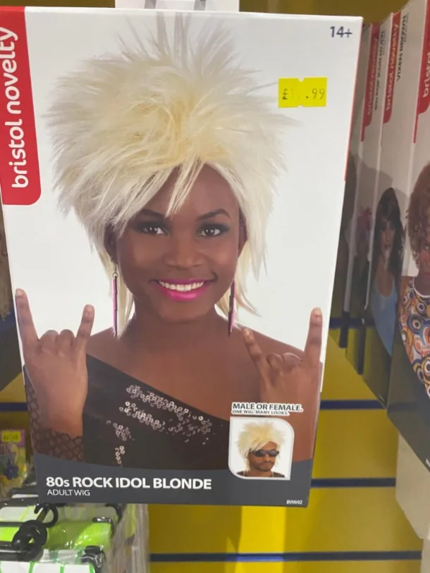 80s Rock Idol Blonde Wig