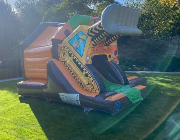 3d Digger Bouncy Castle And Slide