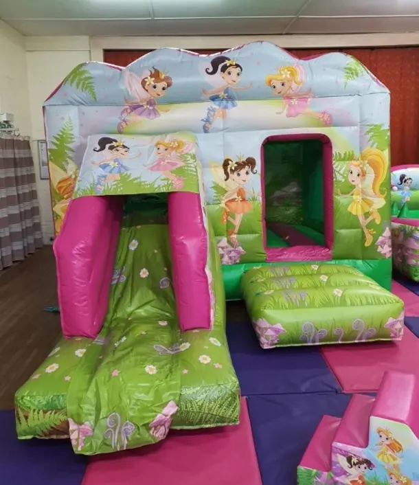 Disco Fairy Slide Castle And Airjuggler Ball Pool