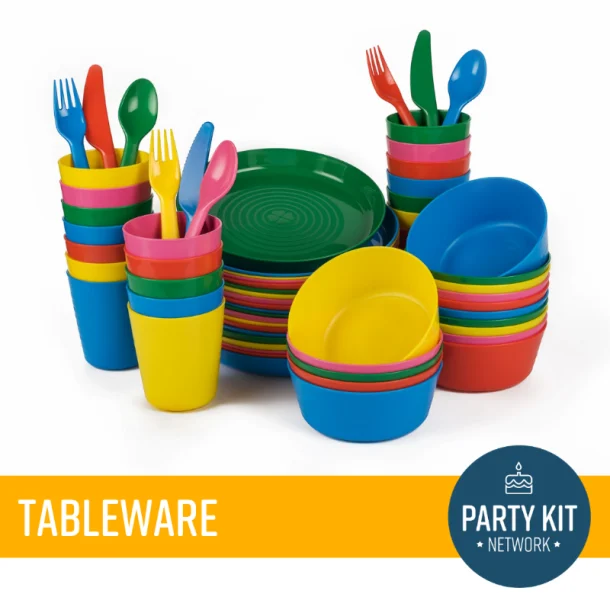 Reusable Party Kit Hire- 30 Settings