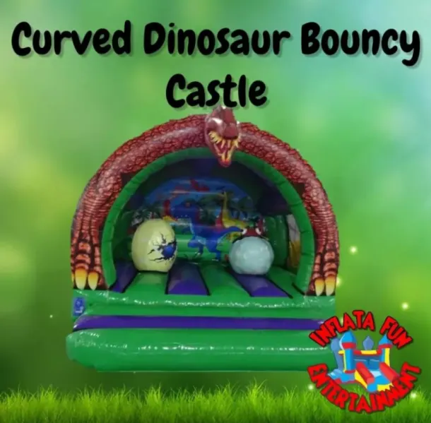 12ft X 12ft Curved Dinosaur Bouncy Castle