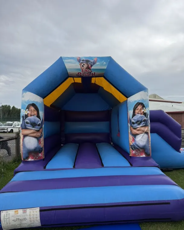 Stitch Bouncy Castle With Slide