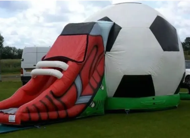 Football Bouncy Castle With Slide