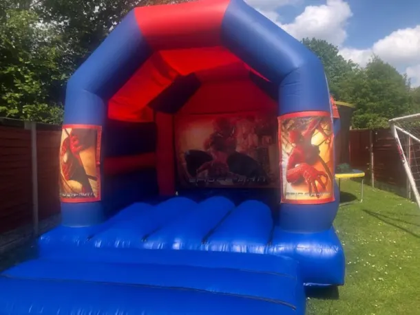 12ft X 12ft Blue And Red Castle - Spiderman Theme