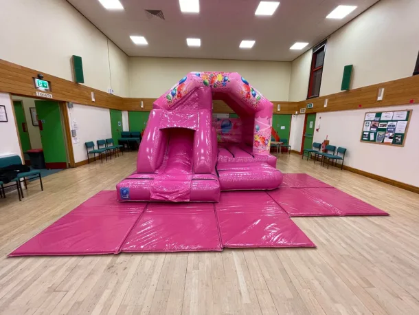 Pink Partytime Castleslide 12ft X 15ft