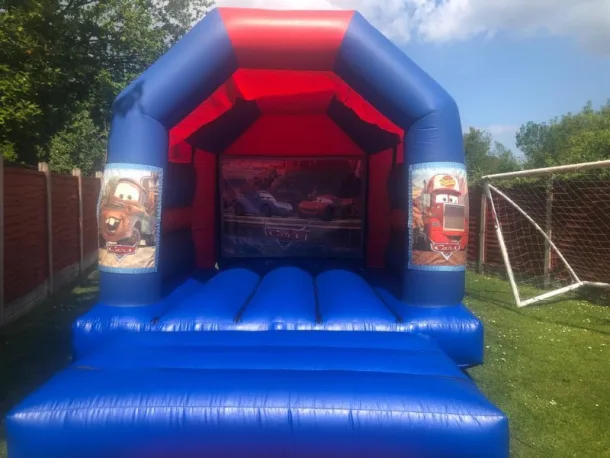 12ft X 12ft Blue And Red Castle - Cars Theme