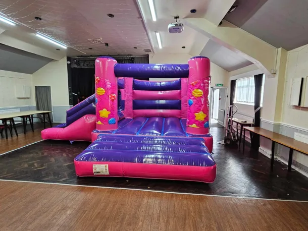 Pink Party 18ft X 14ft H Frame Pink And Purple Side Slide Combi