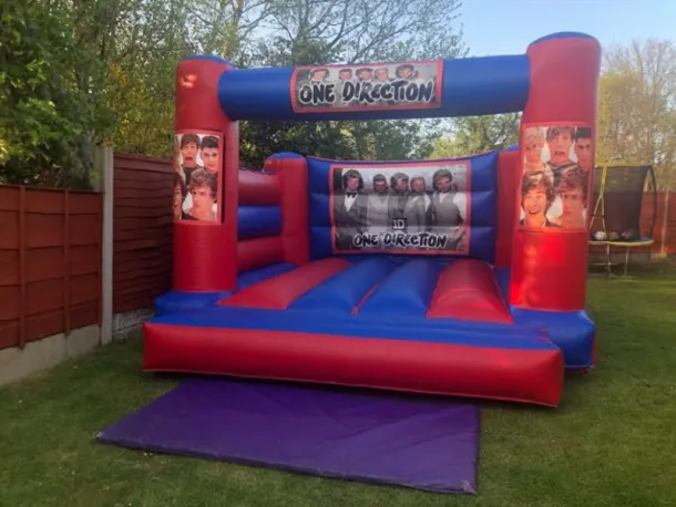 15ft X 12ft Blue And Red Indoor Castle - One Direction Theme