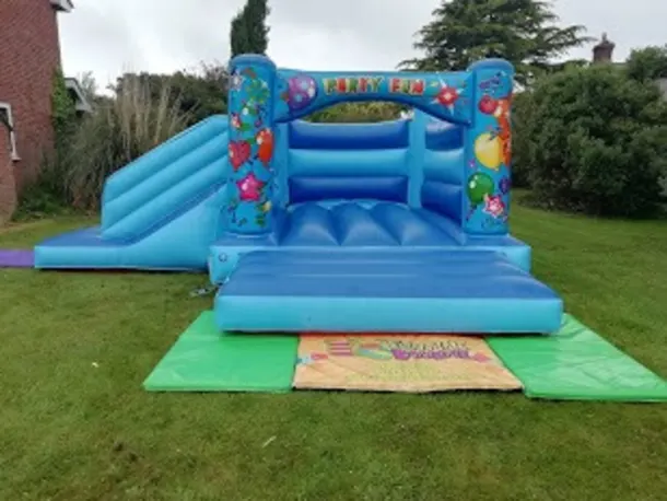 Blue Balloons Bounce And Slide Bouncy Castle