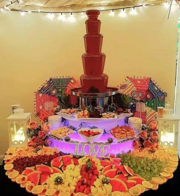 Extra Large Chocolate Fountain And Fruit Combi Display