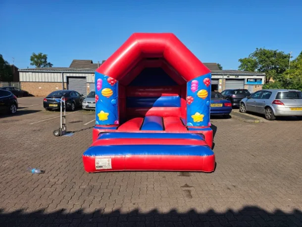 Lets Party 10 X 12ft Red And Blue Disco Bouncy Castle