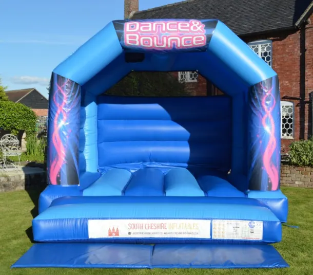 Dance And Bounce Castle 12ft X 12ft Blue And Light Blue