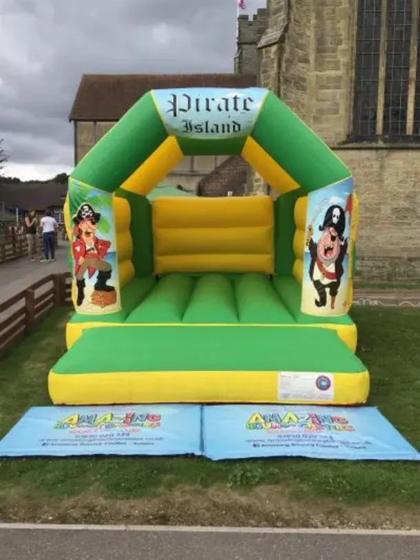 11ft X 15ft Pirate Bouncy Castle - Green