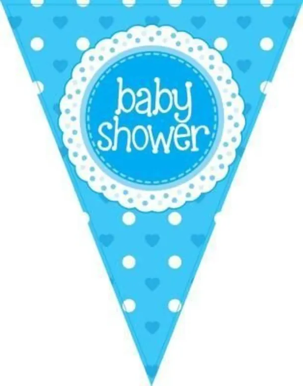 Party Bunting Baby Shower Blue 11 Flags 3.9m