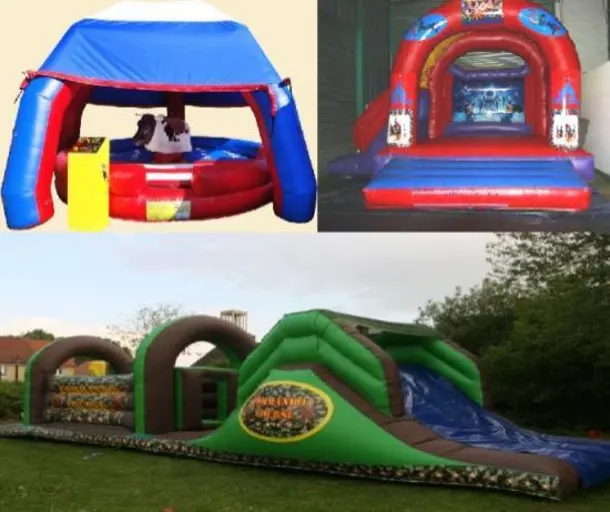 15ftx 15ft Rodeo Bull For 2 Hours40ft Party Party Assault Course 18ftx18ft Party Party Castle