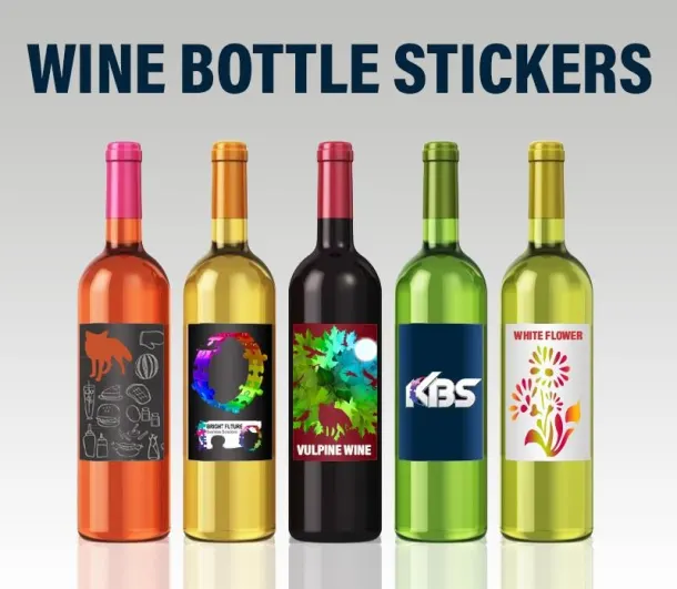 Wine Bottle Stickers 74mm X 104mm