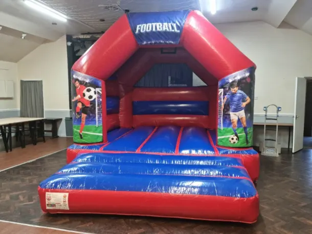 12 X 14ft Football Red And Blue Disco Bouncy Castle