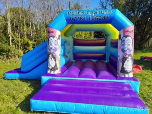 Blue Velcro Castle With Slide - Vampire Theme